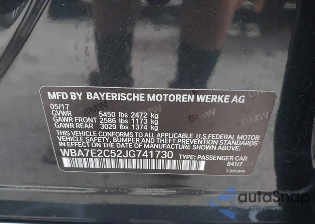 WBA7E2C52JG741730: 43410158