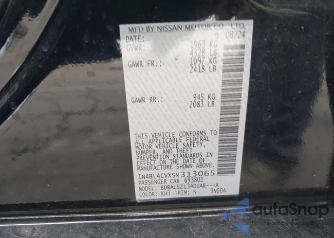 1N4BL4CVXSN313065: 43409268