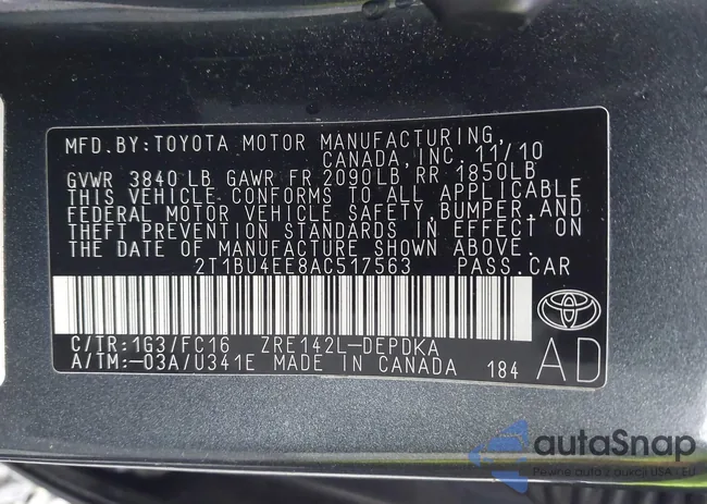 2T1BU4EE8AC517563: 43409397