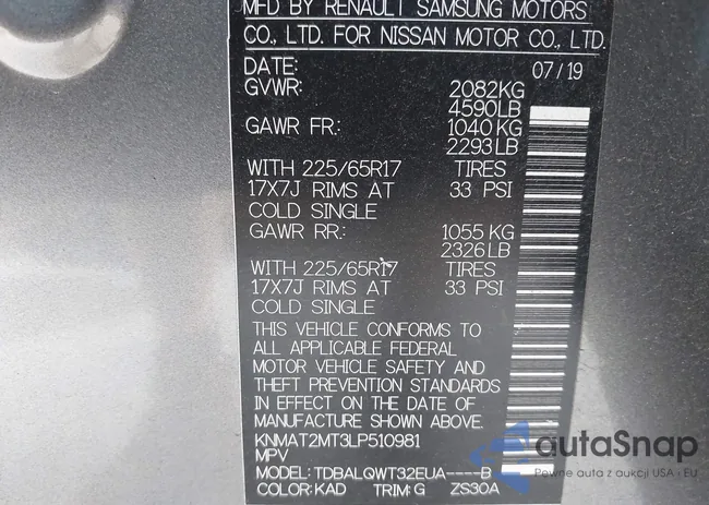 KNMAT2MT3LP510981: 43409440