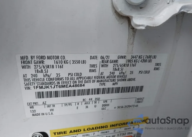1FMJK1JT6MEA48684: 43409500
