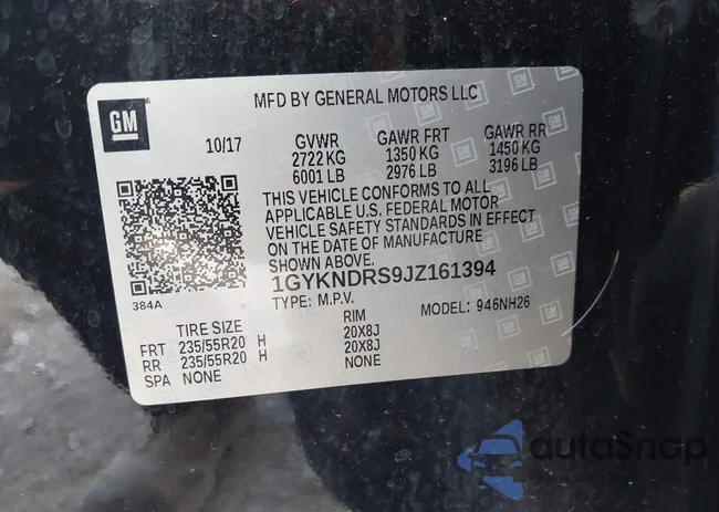 1GYKNDRS9JZ161394: 43409545