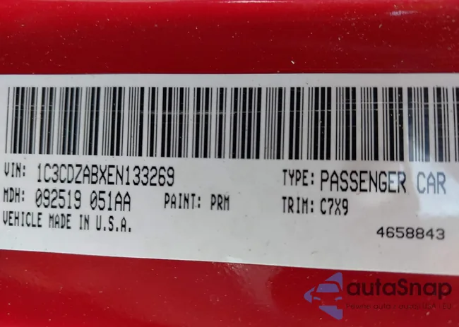 1C3CDZABXEN133269: 43409575