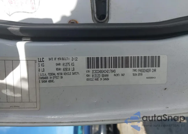 2C3CDXBG4CH217849: 43410712