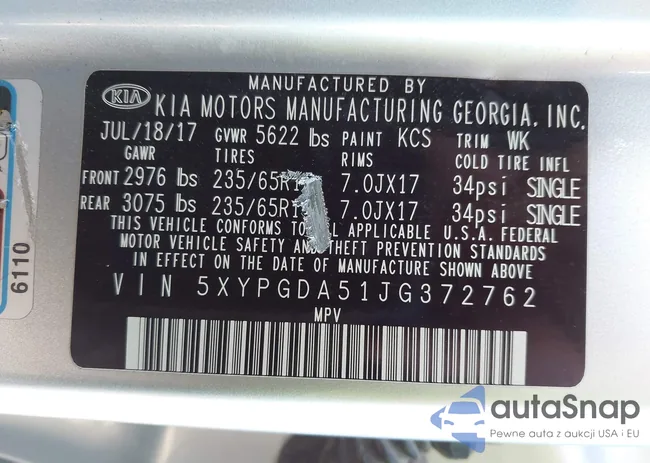 5XYPGDA51JG372762: 43410906