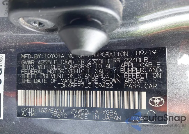 JTDKARFP7L3139432: 43411076