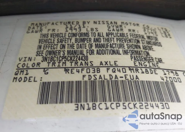 3N1BC1CP5CK224430: 43411082