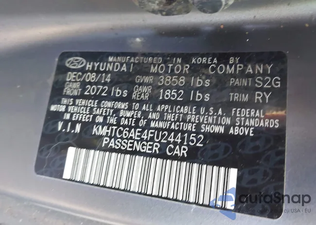 KMHTC6AE4FU244152: 43411135