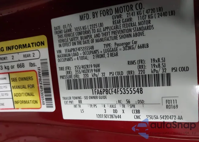 1FA6P8CF4F5355548: 43410276