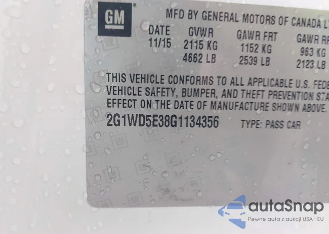 2G1WD5E38G1134356: 43410414