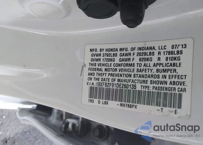 19XFB2F91DE260135: 43410462