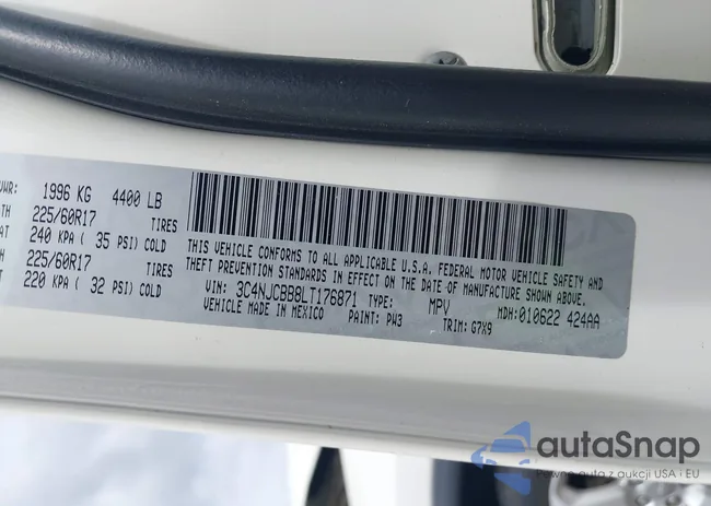 3C4NJCBB8LT176871: 43410483