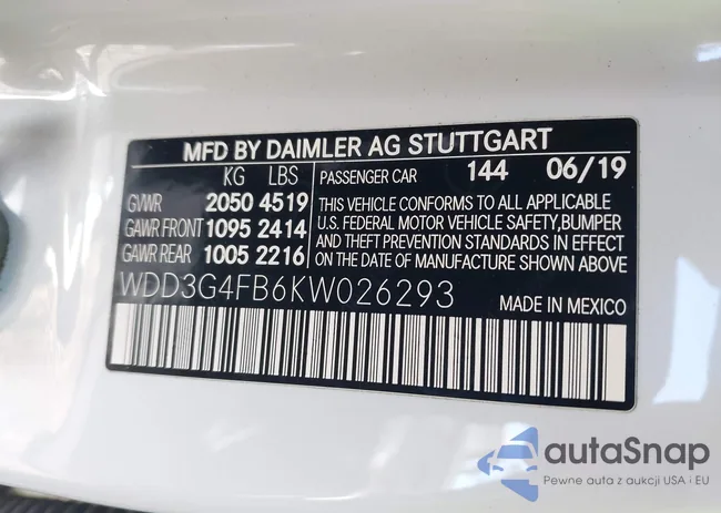 WDD3G4FB6KW026293: 43411878