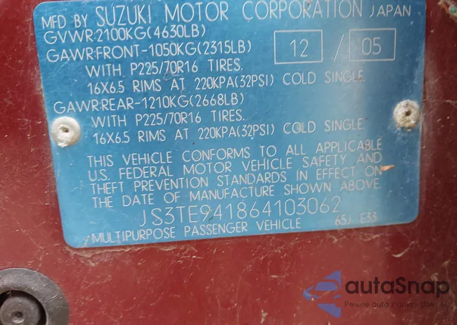 JS3TE941864103062: 43411902