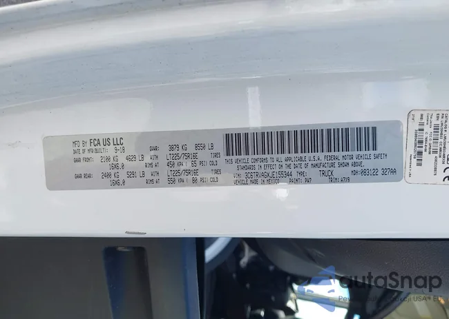 3C6TRVAGXJE155344: 43412115