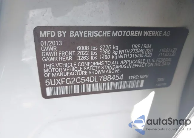 5UXFG2C54DL788454: 43412157