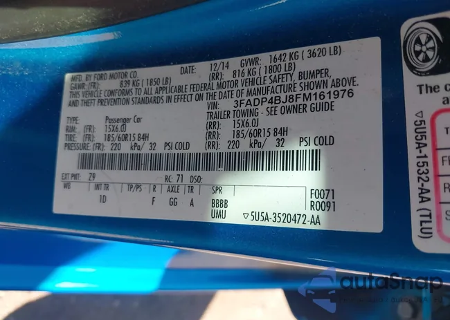 3FADP4BJ8FM161976: 43412158