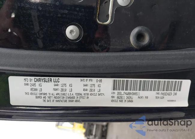 2B3LJ74W88H300511: 43412655