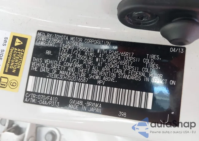 JTEBC3EH7D2016587: 43412656