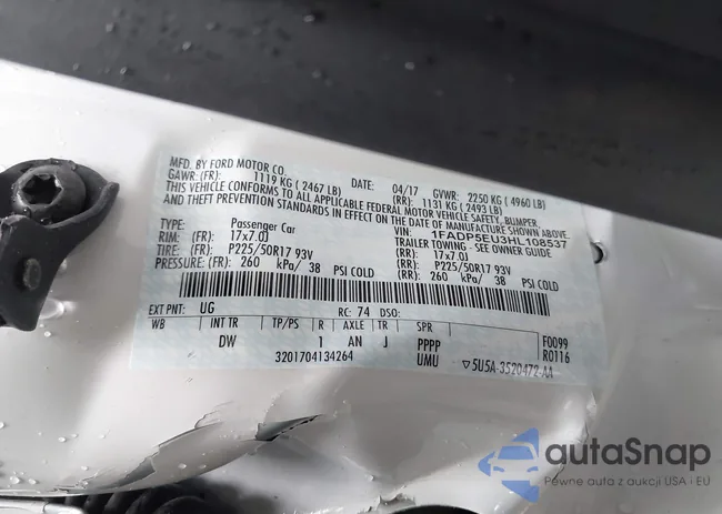 1FADP5EU3HL108537: 43412710