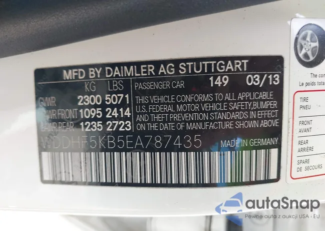 WDDHF5KB5EA787435: 43412906