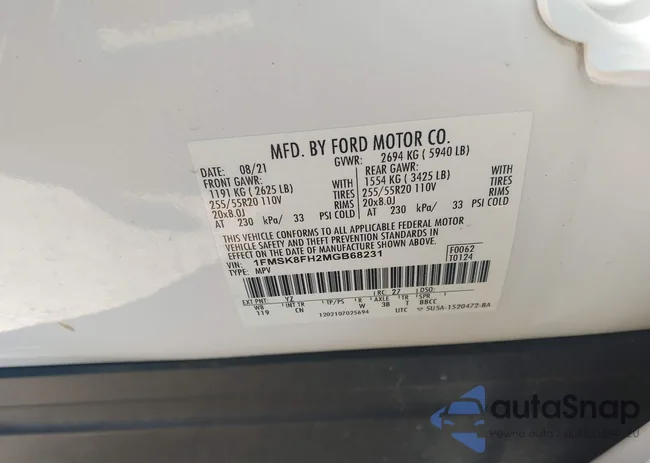 1FMSK8FH2MGB68231: 43412982