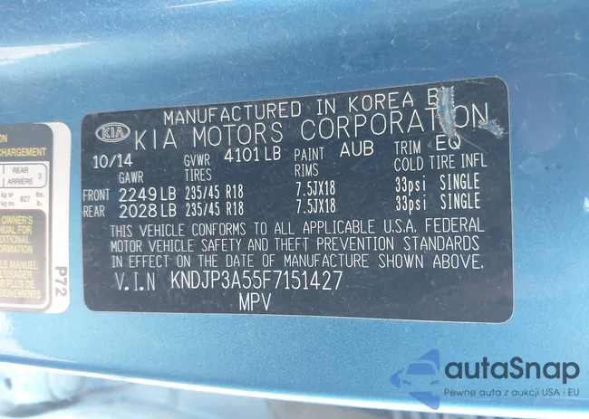 KNDJP3A55F7151427: 43412210