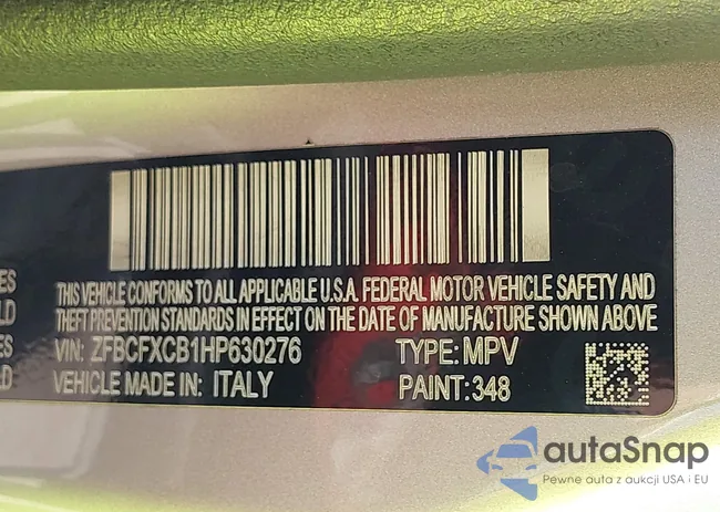 ZFBCFXCB1HP630276: 43412256