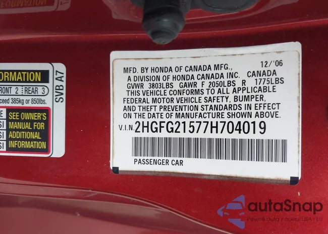 2HGFG21577H704019: 43412500