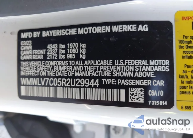 WMWLV7C05R2U29944: 43412572