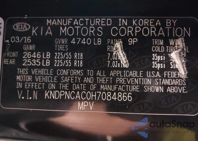 KNDPNCAC0H7084866: 43413636