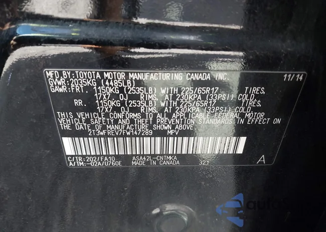 2T3WFREV7FW147289: 43413855