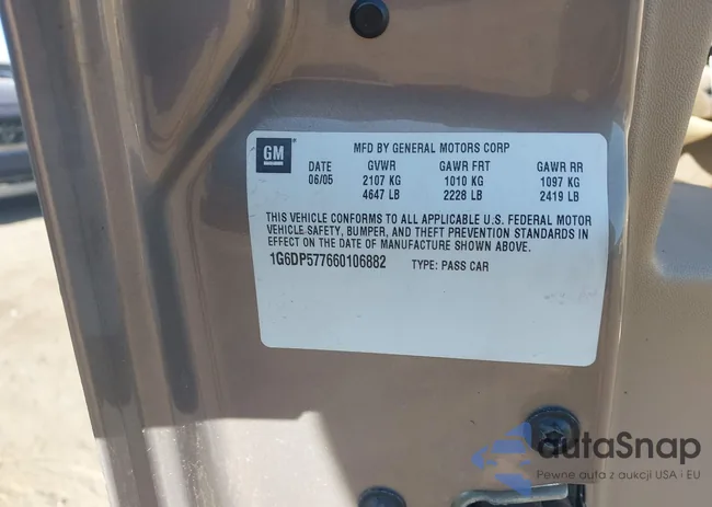 1G6DP577660106882: 43413950