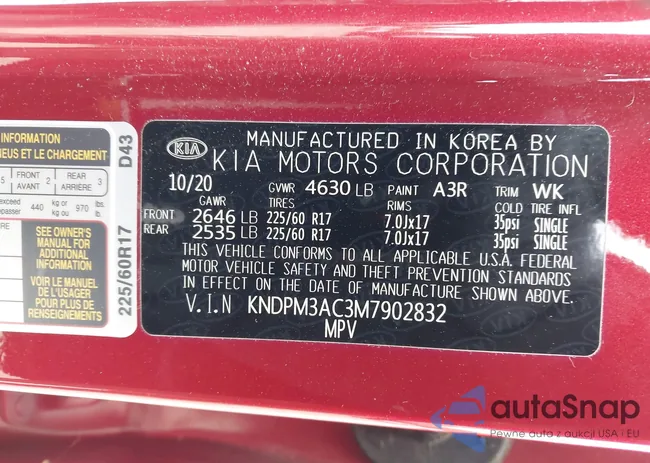 KNDPM3AC3M7902832: 43414036