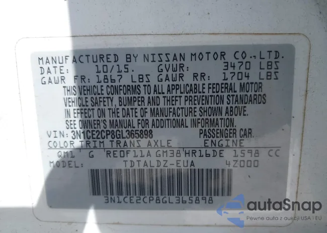 3N1CE2CP8GL365898: 43414624