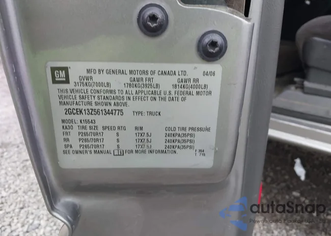 2GCEK13Z561344775: 43414773