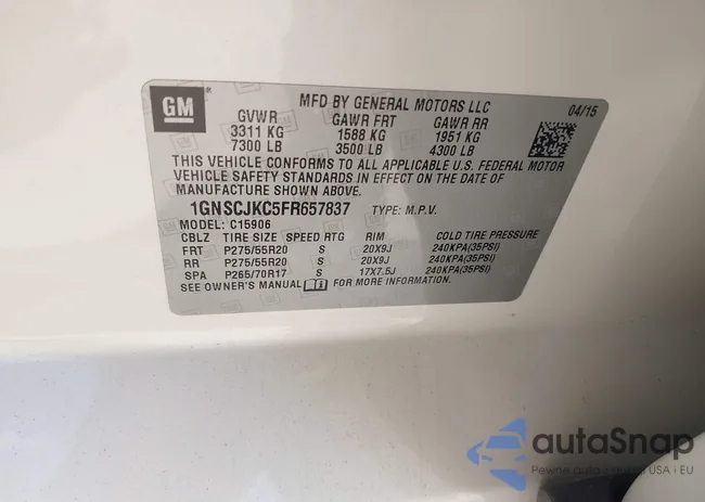 1GNSCJKC5FR657837: 43414855