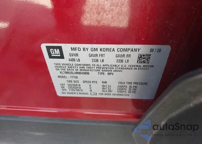 KL79MUSL4MB049896: 43414923