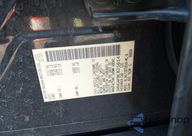 1N4AA5AP3BC825614: 43415032