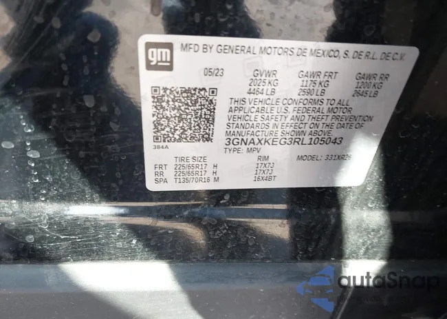 3GNAXKEG3RL105043: 43415067