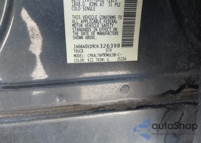 1N6BA0ED9CN326398: 43415081