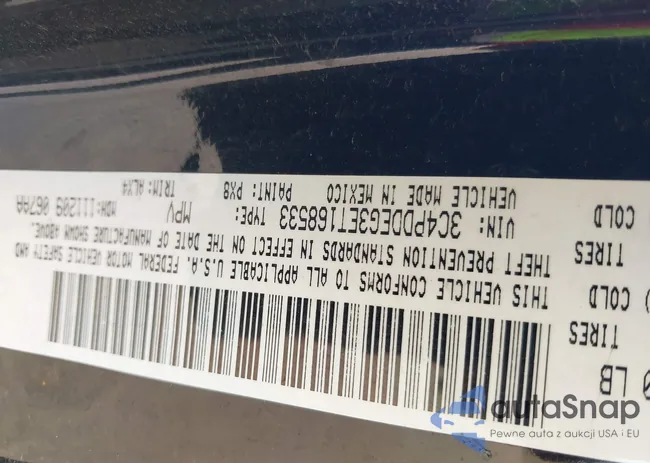 3C4PDDEG3ET168533: 43415084