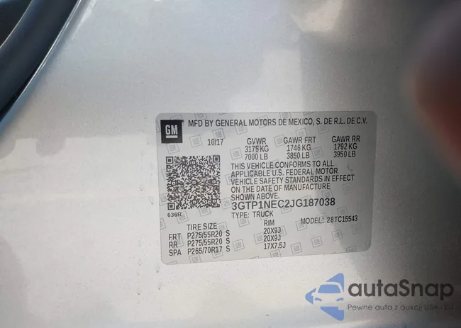 3GTP1NEC2JG187038: 43415120