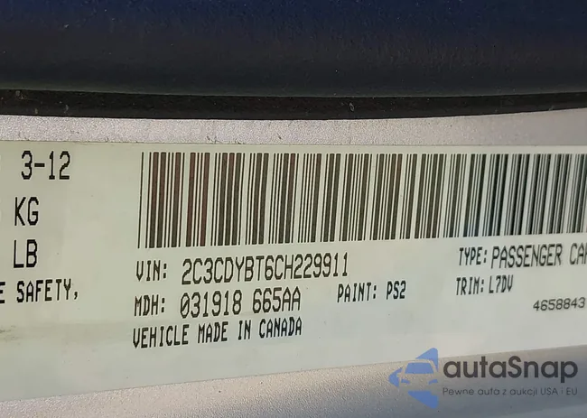 2C3CDYBT6CH229911: 43414219