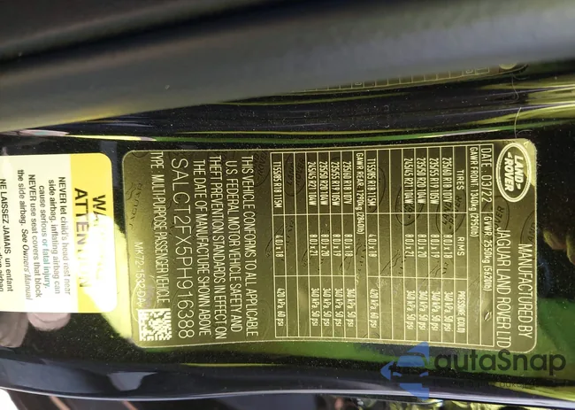 SALCT2FX5PH916388: 43414233