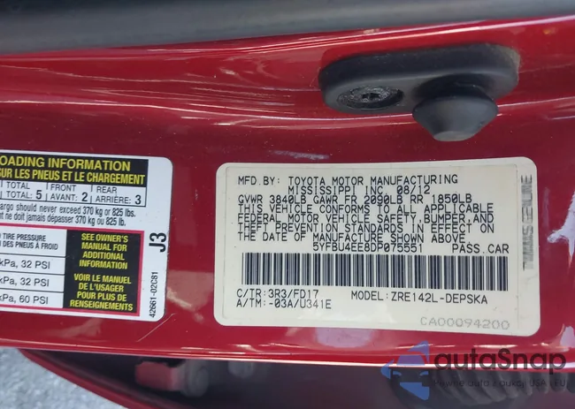 5YFBU4EE8DP075551: 43414281