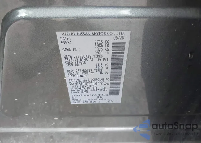 5N1DR2CMXLC619981: 43414328