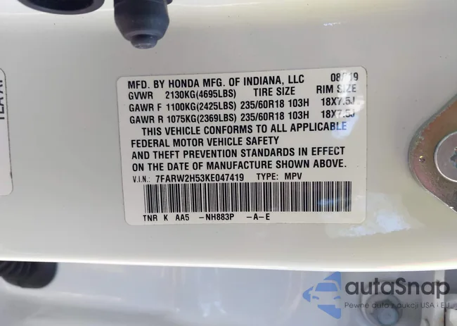 7FARW2H53KE047419: 43414342