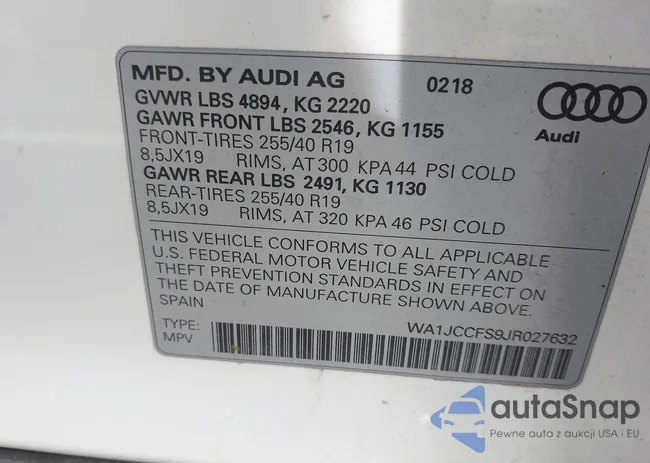 WA1JCCFS9JR027632: 43414400