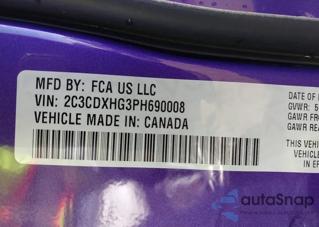 2C3CDXHG3PH690008: 43414543